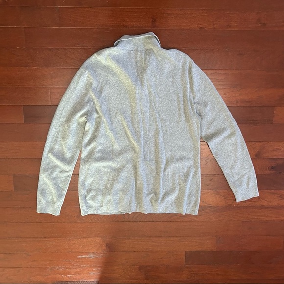 EXPRESS Gray Full Zip Men’s Sweater Adult Large knit 100% cotton soft like new - Picture 6 of 7